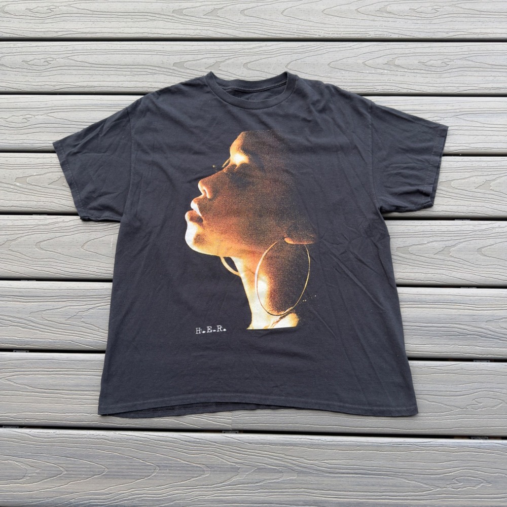 H.E.R. Graphic Band Tee Shirt Mens XL Black R&B Music Concert Merch Short Sleeve